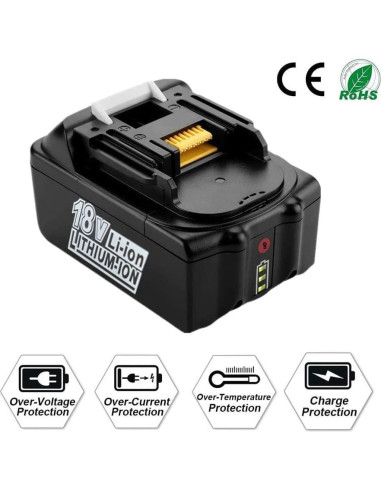 2 Baterías 18V 5.0Ah BL1850B y Cargador para Makita