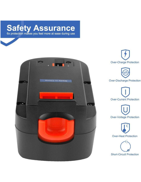 Batería Ni-MH 18V 3.5Ah Exmate + Cargador Compatible Black & Decker