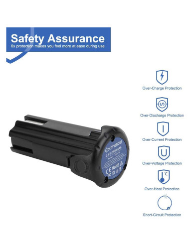 Batería Recargable Li-ion Exmate 3.6V 3000mAh 2 Pzas + Cargador