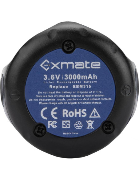 Batería Recargable Li-ion Exmate 3.6V 3000mAh 2 Pzas + Cargador