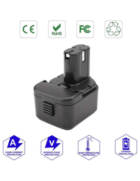 Batería Recargable Ni-MH 12V 3.5Ah Exmate para Hitachi