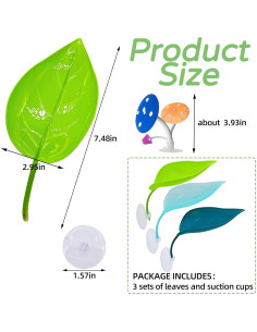 Hamaca para Peces Betta Jwizyotr 4PCS - Hojas de Descanso Coloridas 2