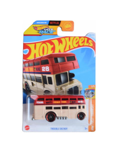 Hot Wheels Autobús a Escala 1:64 Rojo - Mattel