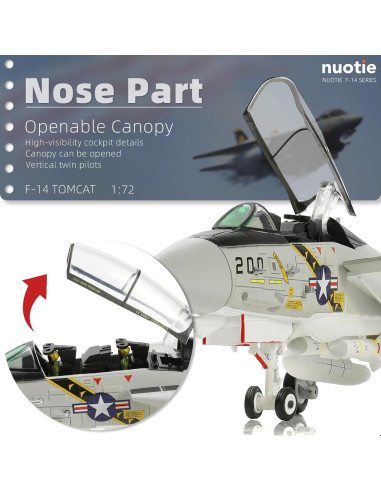 Modelo F-14 Tomcat 1/72 NUOTIE VF-84 Jolly Rogers Metal