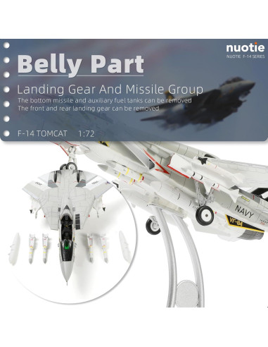 Modelo F-14 Tomcat 1/72 NUOTIE VF-84 Jolly Rogers Metal