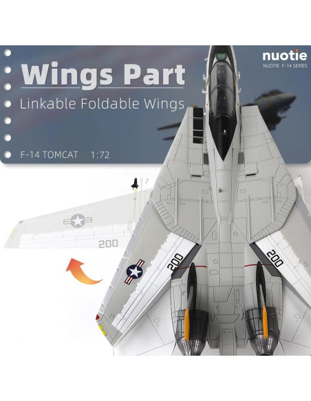 Modelo F-14 Tomcat 1/72 NUOTIE VF-84 Jolly Rogers Metal