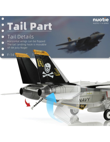 Modelo F-14 Tomcat 1/72 NUOTIE VF-84 Jolly Rogers Metal