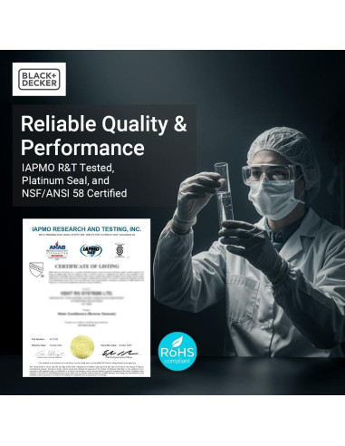 Filtrador de Agua Black+Decker BXWF121003US RO+UV 5 Etapas