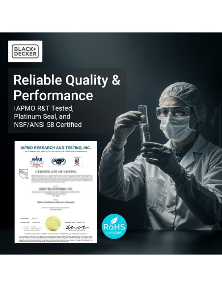 Filtrador de Agua Black+Decker BXWF121003US RO+UV 5 Etapas