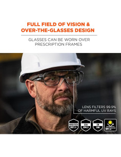 Gafas de Seguridad Ergodyne Skullerz OSMIN OTG, Lente Claro 2