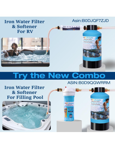 Ablandador de Agua Portátil H&G Estilos de Vida para RV 6.16 kg