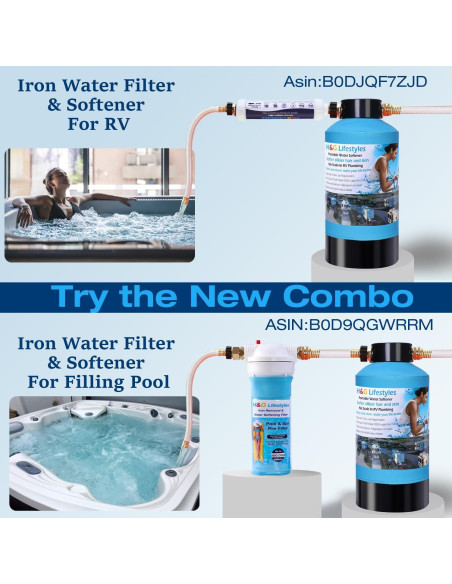 Ablandador de Agua Portátil H&G Estilos de Vida para RV 6.16 kg