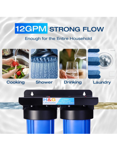 Filtro de Agua para Toda la Casa H&G Lifestyles 2 Etapas