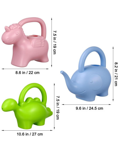 Juego de 3 Regaderas de Animales PATKAW - 1 Litro