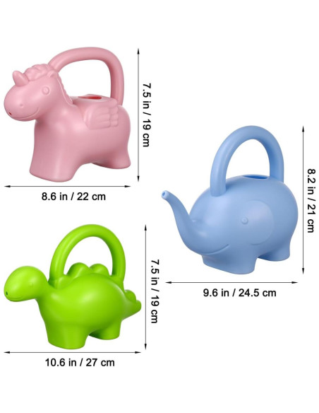 Juego de 3 Regaderas de Animales PATKAW - 1 Litro