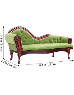 Banco de Madera Vintage Jarbins para Casa de Muñecas 1:12 2