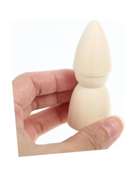 10 Muñecas de Madera Pintables DIY HONMEET 7x2.8cm