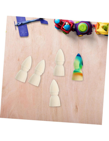 10 Muñecas de Madera Pintables DIY HONMEET 7x2.8cm