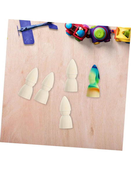 10 Muñecas de Madera Pintables DIY HONMEET 7x2.8cm