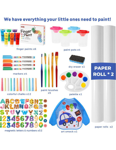 Caballete de Arte Ajustable Belleur para Niños 2-8 Años - Azul