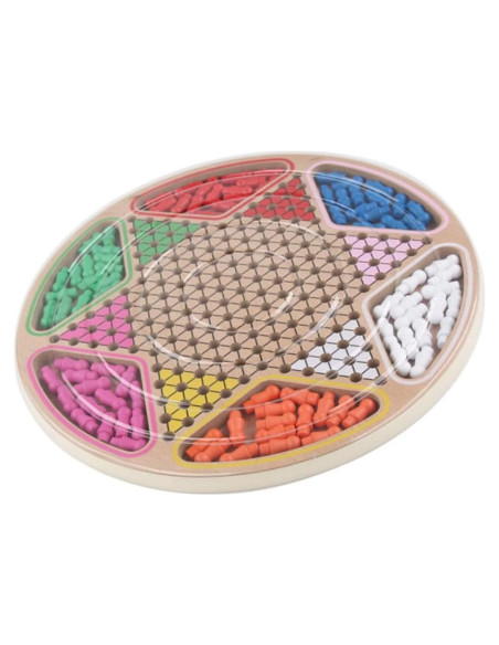 Juego de Damas Chinas de Madera Abaodam 38x38cm Educativo