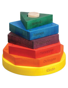 Apilador de Formas de Madera Maple Landmark - 6 Piezas