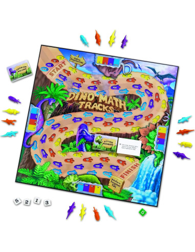 Juego de Pistas Matemáticas Dino Learning Resources - Suma y Resta