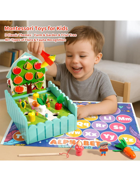 Juguetes Montessori de Granja INIFEIDALA para Niños 2-7 Años