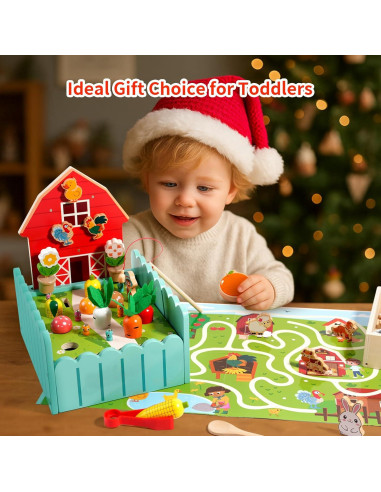 Juguetes Montessori de Granja INIFEIDALA para Niños 2-7 Años