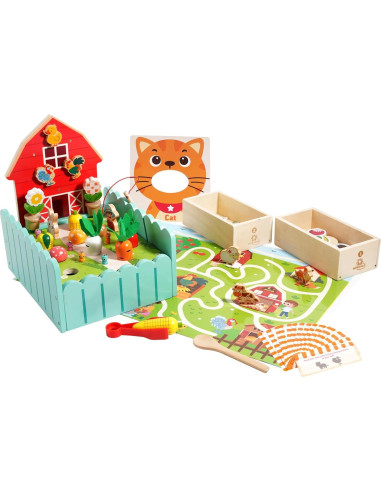 Juguetes Montessori de Granja INIFEIDALA para Niños 2-7 Años