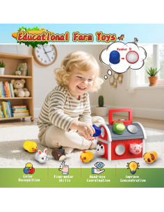 Juguetes Montessori de Animales de Granja SnapGlowz - 10 Piezas 2