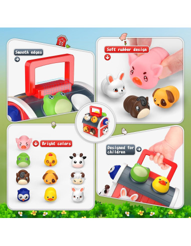 Juguetes Montessori de Animales de Granja SnapGlowz - 10 Piezas