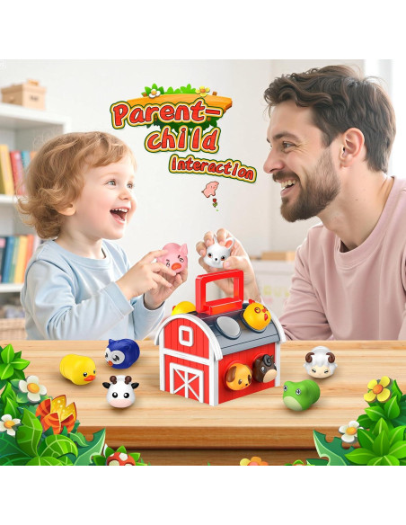 Juguetes Montessori de Animales de Granja SnapGlowz - 10 Piezas