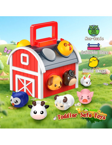 Juguetes Montessori de Animales de Granja SnapGlowz - 10 Piezas