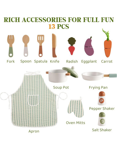 Cocina de Juguete de Madera ROBOTIME para Niños 3+ Años