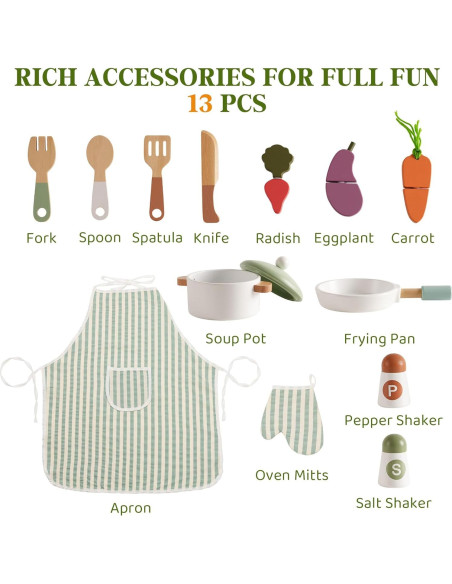 Cocina de Juguete de Madera ROBOTIME para Niños 3+ Años