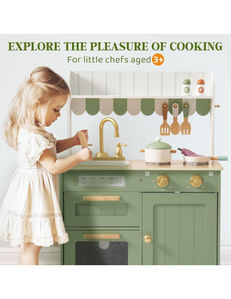 Cocina de Juguete de Madera ROBOTIME para Niños 3+ Años