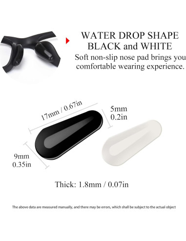 Almohadillas Adhesivas para Gafas SooGree 8 Pares Silicona