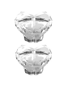 Botones de Tanque de Inodoro Corazón Transparente WsjiaboFux - 2 Pcs