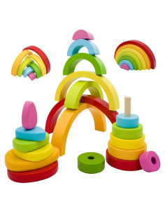 Juguete de Apilamiento Arco Iris de Madera MEGRANATE 1.13 kg