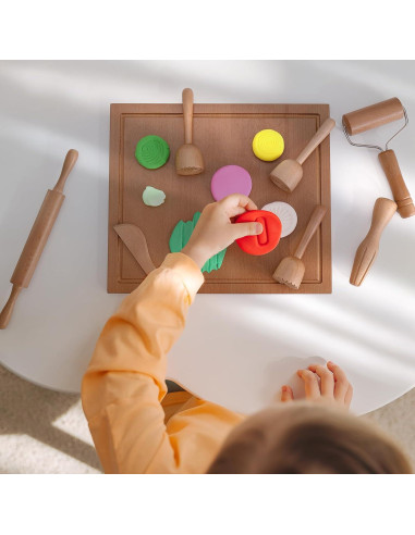 Juego de herramientas de plastilina KODMIS con 7 piezas de madera