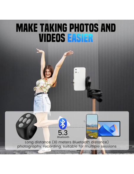 Control Remoto Inalámbrico Bluetooth AULCTR 2026 Negro