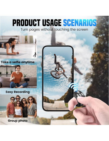 Control Remoto Inalámbrico Bluetooth AULCTR 2026 Negro