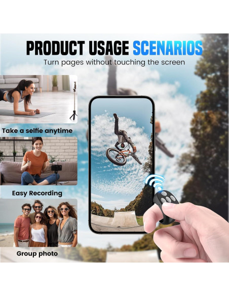 Control Remoto Inalámbrico Bluetooth AULCTR 2026 Negro