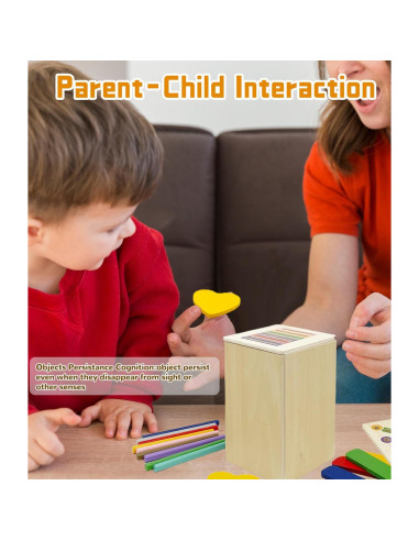 Juguetes Montessori de Madera PLSFSS 3 en 1 para Niños 1-3 Años