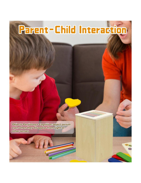 Juguetes Montessori de Madera PLSFSS 3 en 1 para Niños 1-3 Años