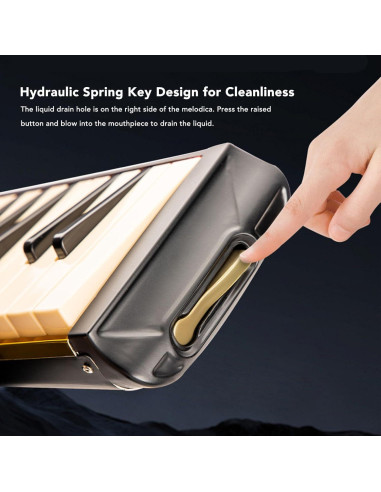 Melodica de aire Aoaoyyphdfg2mx0 con 37 teclas y accesorios