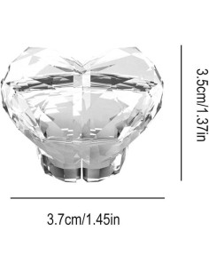 Botones de Tanque de Inodoro Corazón Transparente WsjiaboFux - 2 Pcs 2