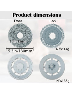 Almohadillas de Mopa Reemplazo YTALAND para Roborock Qrevo 2