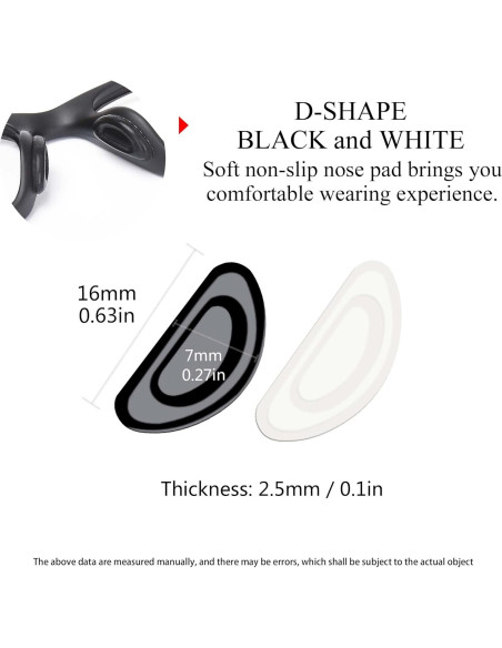 Almohadillas Adhesivas para Gafas SooGree 8 Pares Silicona